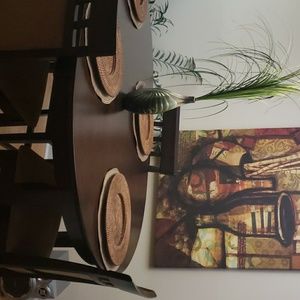Dining room table with wall picture!